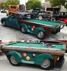 Joy Ride With A Pool Table Truck Double Fun Weird Cars Pool Table Car