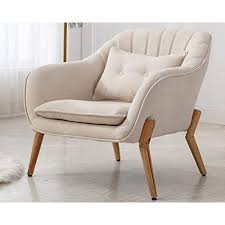 Place it next to your favorite chair for the perfect reading light. Buy Cimota Cream Accent Chair Upholstered Mid Century Modern Armchair Fabric Reading Chair Comfy Living Room Chair With Pillow Wood Legs For Bedroom Online In Italy B093bpk44c
