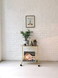 Halverwege De Eeuw Bar Auto Vintage Tijdschriftenhouder Vintage Bijzettafeltje Kar Glas Messing Midc Vintage Side Table Mid Century Bar Mid Century Bar Cart