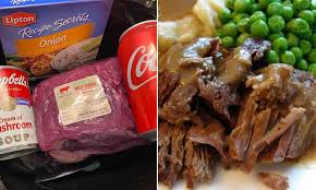 I combine onion soup mix, brown gravy mix and a can or two of mushrooms (with the liquid). Battle Anime Photos Brisket With Lipton Soup Mix And Cream Of Mushroom Soup Brisket With Lipton Onion Soup Mix Crock Pot That Old Lipton Onion Soup Pot Roast Recipe