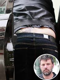 Affleck was spotted on set this week with a giant tattoo on his back and most people figured it was just for the movie. Ben Affleck Spotted With Tattoo On His Back Post Split People Com