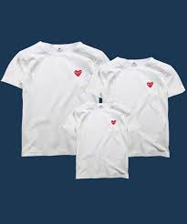 コム デ ギャルソン プレイ 親子服 comme des garcons play tシャツ コムデギャルソン 親子用tシャツ ギャルソン play ハート キッズ用 tシャツ シャツ tシャツ デザイン