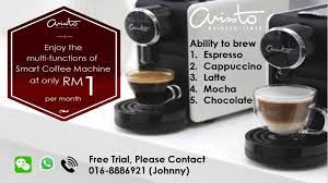 To subscribe rm1 coffee machine plan, all you have to do is place a minimum monthly standard order for two box (20 capsule) of arissto. Arissto Capsule Coffee Machine Everything Else Others On Carousell