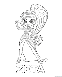 Keep your kids busy doing something fun and creative by printing out free coloring pages. Shimmer And Shine Coloring Pages Shimmer And Shine Zeta Printable 2021 5366 Coloring4free Coloring4free Com