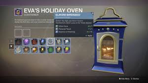 Destiny 2 How To Masterwork Eva S Holiday Oven All Baking Recipes Revealed Youtube