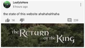 We did not find results for: The Return Of A King Meme