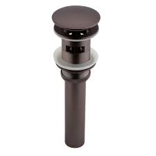 oil rubbed bronze push popup drain