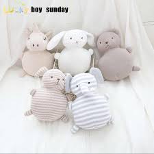 Lucky Boy Sunday Baby Appease Wool Knitting Animals Plush Doll Unicorn Elephant Dog Rabbit Stuffed Plush Toy Soft Kids Doll