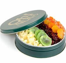 Holiday Dried Fruit Gift Tin Holiday Gift Tins Collection Holiday Nut Gift Baskets Holiday Gifts Christma Fruit Packaging Fruit Gifts Fruit Basket Gift