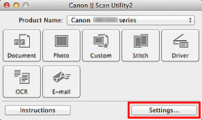 Scanning according to item type or purpose (ij scan utility lite). Canon Maxify Manuals Mb2000 Series Network Scan Settings