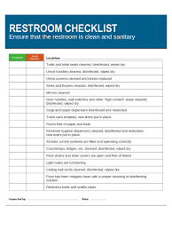 toilet checklist template 2 free templates in pdf word