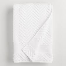 Shop for print bath towels at bed bath & beyond. White Chevron Spa Bath Towel World Market