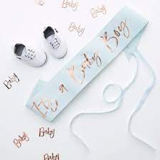 Baby shower balloons for boys for baby boys, we offer a variety of blue balloons from our standard latex balloons to giant balloons shaped like onesies. Blue It S A Baby Boy Baby Shower Sash Ginger Ray