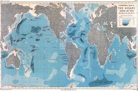 Ocean Map Wallpaper Sea Depth Design Muralswallpaper