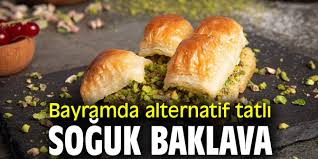 Baklava şerbeti çekince üzerine çikolata rendeleyin ve dolapta iki saat bekletip servis edin. Dikkat Bayramda Alternatif Tatli Soguk Baklava