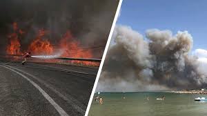Brandslukningsfly fra frankrig og cypern på vej til rhodos for at hjælpe med at slukke storbrand. Swnnzrdtxf5g9m
