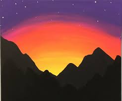 Create your very own sunset painitng with acrylics. Paint A Mountain Sunset For Beginners 10 Steps With Pictures Instructables