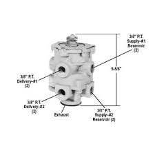 Bendix E 6 Dual Circuit Foot Brake Air Valve