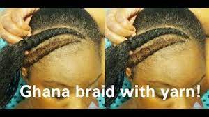 Ghana weaving is a technique created by ghanaians that preserve the health of their natural hair by using synthetic hair with creative and unique styles. How To Ghana Braid With Yarn Youtube