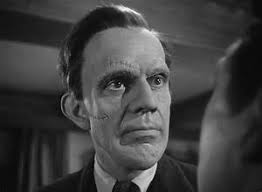 On stage, Boris Karloff played the monstrous Jonathan Brewster in "Arsenic  and Old Lace,"Raymond Massey's film character, who, in eerie-looking screen  makeup, resembled Karloff, which was a running gag throughout the picture.