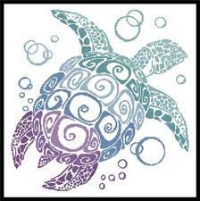 This turtle pattern has a beautiful mandala on its shell. Turtle Silhouette By Artecy Cross Stitch