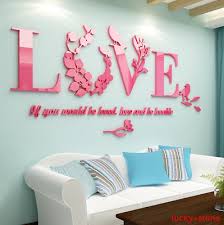 · the product passes two quality control process to increase the rate of the best products. Wall Decal Romantic Love 3d Diy Bedroom Sofa Wall Stickers Acrylic Pmma Mural Home Decor Stickers