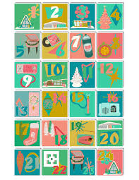 Mid Mod Christmas Advent Calendar Art Sticker Set Stickers Etsy In 2020 Sticker Art Christmas Advent Calendar Christmas Advent
