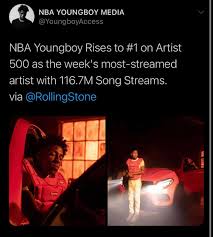 Youngboy never broke again could hoop! 4th Week At Number 1 Nbayoungboy