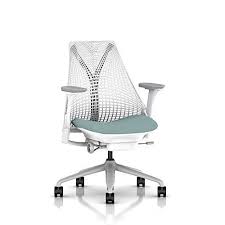 Herman Miller Sayl Task Chair Tilt Limiter Adj Seat Depth Fully Adj Arms Standard Carpet Casters Fog Base Best Office Chair Modern Office Chair Chair