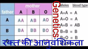 hereditary of blood determination of blood group from parents to child