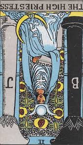 The man is wearing red pants representing human passion and the physical body, and a blue vest for knowledge. The High Priestess Reversed Tarot Card Meanings All Explained Here