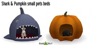 Shark dog bed (page 1) cute dog bed let your dog sleep in the sharks mouth shark pet bed shark pet bed high quality buy now these pictures of this page are about:shark. Shark Pumpkin Cat And Small Dog Bed By Sandy At Around The Sims 4 The Sims 4 Catalog