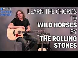 Wild Horses Rolling Stones Strum Guitar Cover Lesson With Chords Lyrics Youtube Rolling Stones Wild Horses Classic Songs