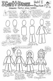 People From Shapes Art Handouts Drawing People Basic Drawing
