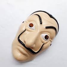 Plastic La Casa De Papel Mask Halloween Costume 4colordress In 2020 Salvador Dali Mask Paper House