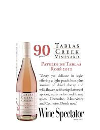 Tablas Creek Vineyard Patelin De Tablas Rose 2012 90 Points Wine Spectator Wine Wine Spectator Wines
