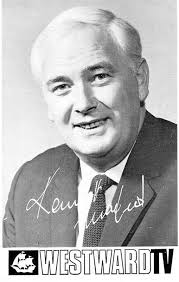 Brinley Thomas reporting for Wales, Hugh Mackenzie for the West of England,  at TWW Cardiff during the 1959 General Election. (ITN Archive)