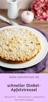 Schneller Und Einfacher Dinkel Apfelstreusel Aus Dem Thermomix Ein Klassischer Runder Kuchen Mit Zimt Weni Apfelstreusel Runde Kuchen Dessert Rezepte Schnell