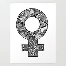 Feminist Symbol Art Print By Mikaela Puranen Society6 Feminist Symbol Feminist Symbols Symbol Drawing