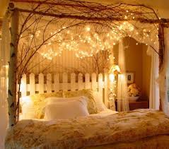 50 Beautiful Canopy Bed With Lights Design Ideas To Look Romantic Romantic Bedroom Decor Romantic Bedroom Design Romantic Master Bedroom