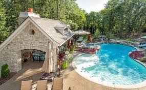 French Country European Style Home Traditional Pool Detroit Would Love To Know Exactly Where In Detroit T Country Pool Pool Houses Pool House Designs