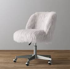 Comfy home office chair with no wheels, cute modern faux fur swivel tssk chair, for living room, bedroom, vanity, shaggy faux fur, pure white 4.7 out of 5 stars 51 $172.99 $ 172. Alessa Kashmir Faux Fur Desk Chair Pewter