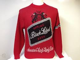 Custom carling black label men's polo shirt is waiting for you. Vtg Carling Black Label Sweater Beer Ugly Christmas Ab Budweiser Ski Rare Red M 491100051