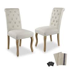 Dinner Chairs Upholstered Accent Fabric Dining Chair Solid Wood Legs Kitchen Living Room Set Of 2 Beige 01 Dinner Chair Fabric Dining Chairs Dining Chairs