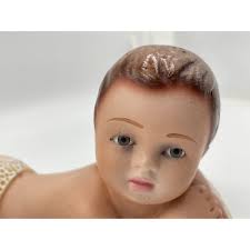 Buy Baby Figurine, Made in Spain, Chalk Ware, Vintage, Baby in Diaper, Hand  Painted Online in India