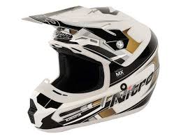 Black And White Dirt Bike Helmet Nitro Mx 600 Kingpin Motocross Crash Helmet White Black Silver Gold Helmet Open Face Helmets Black Silver