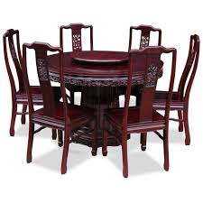 How to choose dining room set. Dark Cherry Rosewood Dragon Round Dining Set