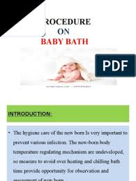 Sponge baths are given to infants who are acutely ill. Baby Bath Pdf Bathing Hygiene