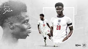 The england manager gareth southgate congratulates bukayo saka after substituting him following his superb display against czech republic. Unsere 21 Arsenal Star Bukayo Saka Im Portrait