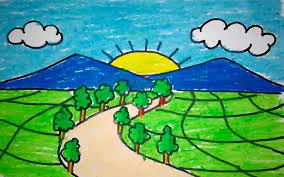 Gambar pemandangan gunung menjadi salah satu pilihan favorit saat akan menggambar ataupun mewarnai. Menggambar Pemandangan Property And The City